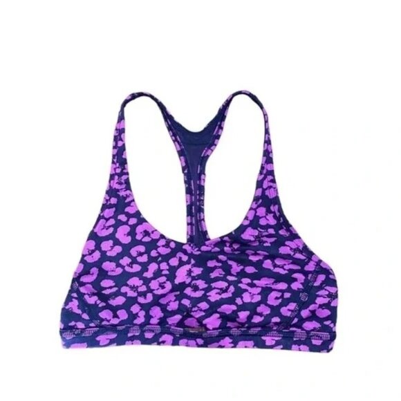 Lululemon Free to Be Purple Cheetah Print Sports Bra - Picture 2 of 7